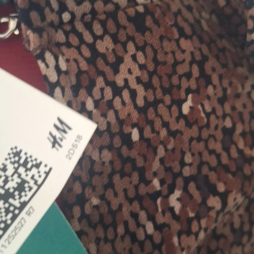 H&M Pretty Long Brown & Tan Dress Size S - Picture 14 of 16